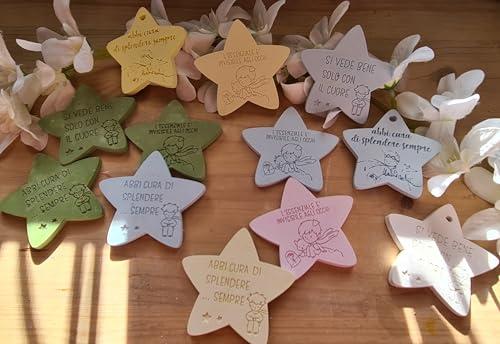 1 pz Calamita segnaposto,bomboniera piccolo principe, stella piccolo principe,gessetto colorato battesimo,compleanno,nascita