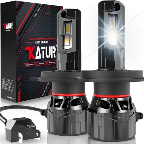 KATUR Lampadina LED H4 120W 30000LM, 700% Luminosità H4 LED Lampadine Plug And Play Mini Dimensione 1:1 H4 LED 6000K Bianco Xenon, 2 Lampadina H4 9003 HB2 Abbagliante e Anabbagliante
