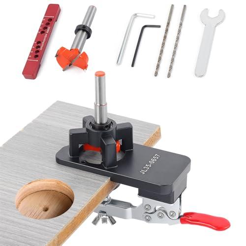 Template per foratura cerniere 35mm Localizzatore cerniere nascosto Trapano in lega di alluminio Template per foratura cerniere a tazza Localizzatore per porte armadio Preciso per installazione cernie