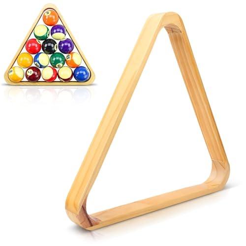Agatige Portapalle da Biliardo,Biliardo Telaio,Biliardo Professionale in Legno Telaio Triangolare A Rombo Addensare Tavolo da Triangolo Palline da Rack Forniture Sportive Accessori(American)