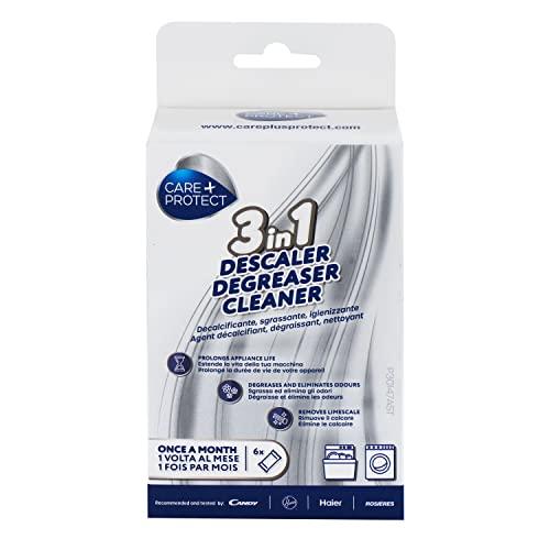 CARE + PROTECT 3 in 1 Anticalcare, Sgrassante e Igienizzante, per Lavastoviglie e Lavatrice, Universale, Originale, Professionale, in Polvere, 6 Bustine