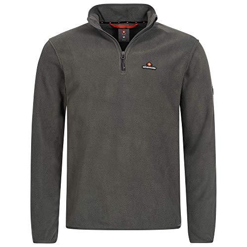 Höhenhorn Skyja - Felpa in pile da uomo con mezza zip, grigio., L