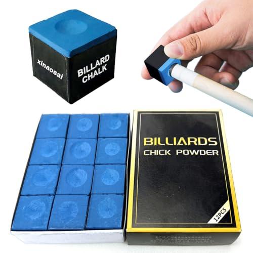 CATOR Gessetti da Biliardo, 12 Gessetti da Biliardo Professionale, Gessetti per Stecca da Biliardo, Gessetto Biliardo Scatola per Giocatori Professionisti