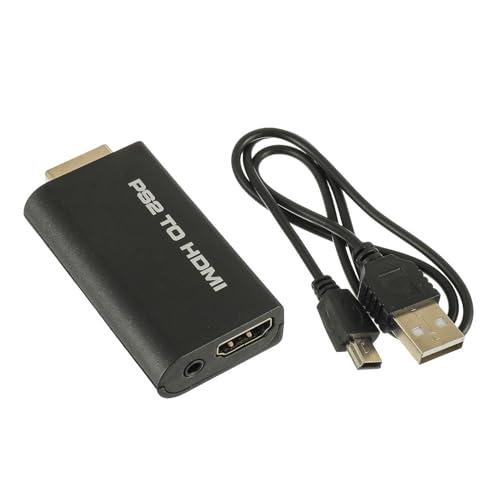EPLZON Convertitore da PS2 a HDMI, convertitore con jack audio da 3,5 mm adattatore HDMI per monitor HDTV HDMI compatibile con le modalità di visualizzazione PS2