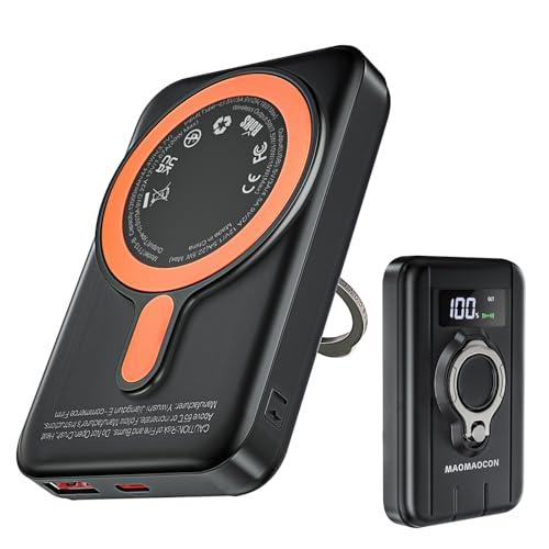 Power Bank magnetico 12000 mAh 22,5 W Ricarica rapida Power Bank wireless portatile con display LCD Batteria USB-C compatta con funzione di ricarica magnetica per smartphone e smartwatch