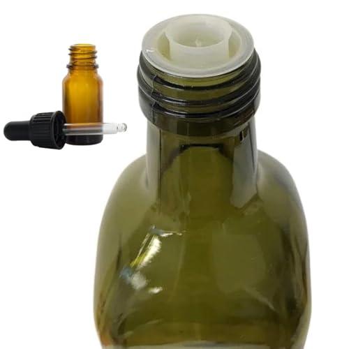 Firmadigaranzia srl - 6 pz - Bottiglie Per Olio E Liquore 1000 ml - Marasca Quadre In Vetro Uvag con Dosatore Salvagoccia e Tappo Ermetico - Made In Italy - Uso professionale e domestico