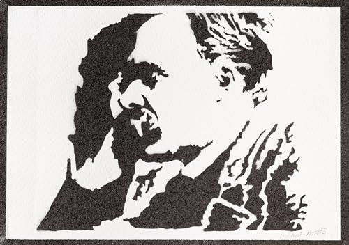 moreno-mata Autentici Graffiti Fatti a Mano Friedrich Nietzsche Handmade Poster Quadro Moderno Soggiorno Decorazione Parete Regalo Uomo e Donna