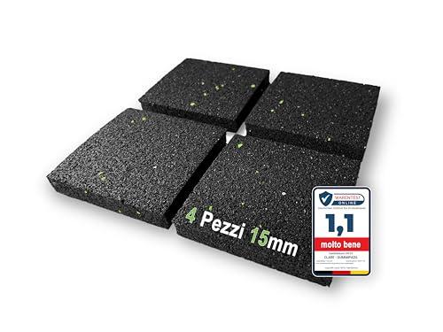 CLARE Gommini fonoassorbenti premium antivibrazione lavatrice Gommini lavatrice antivibrazione Antivibranti per lavatrice Antiscivolo lavatrice per lavatrice e asciugatrice | 4 pezzi 15 mm