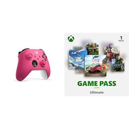 Xbox Wireless Controller - Standard - Deep Pink + Game Pass Ultimate 1 M
