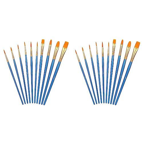 Amazon Basics Art Paint Brush Set, 10 Different Sizes for Artists, Adults & Kids