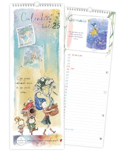 AKENA CALENDARIO DA MURO 2025 DISEGNATA 16X45 SPIRALATO