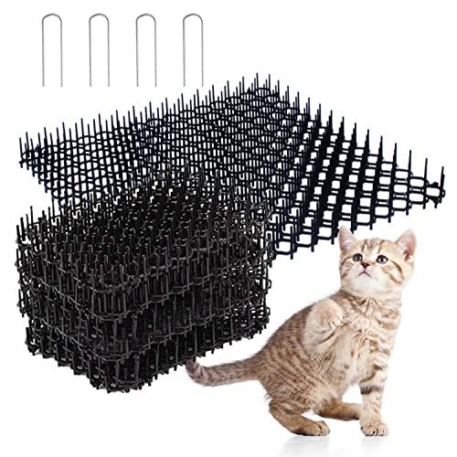 Dissuasore per Gatti, 12 Pezzi Repellente in Plastica, 15.2 x 22 cm, Adatto per Prato Giardino Interno Esterno