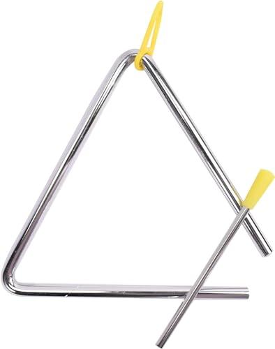 QHFalashbuy Triangolo Musicale,6 Inch Percussione Triangolo,Triangolo di Percussioni Strumenti,Strumenti Musicali Bambini per Prima Educazione Musicale