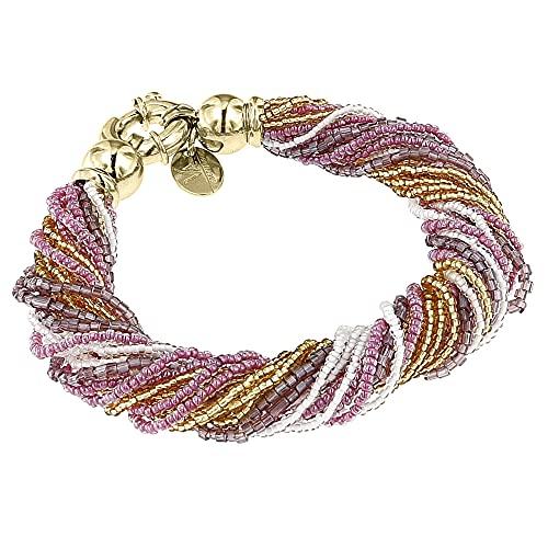 Venetiaurum - Bracciale Multifili per Donna In Vetro e Argento 925 anallergico - Gioiello Made In Italy Certificato