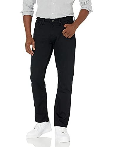 Amazon Essentials Jeans Elasticizzati con vestibilità Sportiva Uomo, Nero, 36W / 32L