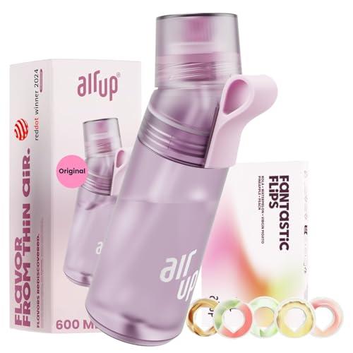 AIR UP® Borraccia Twist Pro Lavender originale starter set con cialde 5 gusti I Borraccia da 600ml con aromi senza zucchero | Lavabile in lavastoviglie, senza BPA I Colore viola