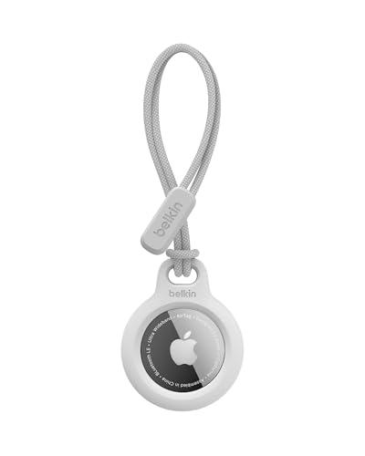 Belkin Custodia per AirTag con laccetto Secure Holder, guscio protettivo antigraffio per Air Tag – Bianco, Normal
