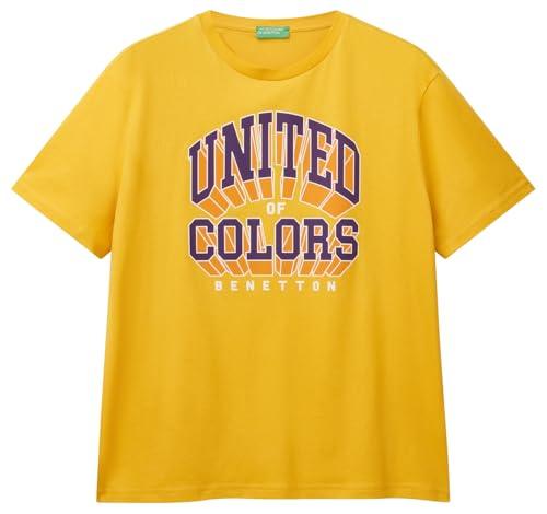 United Colors of Benetton T-Shirt 3I1XU1096, Giallo, M Uomo