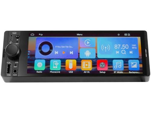 Trevi MDV 6370 DAB Autoradio 2 DIN Touchscreen 6.6” con Ricevitore Digitale, Android Auto e Apple CarPlay Wireless, USB-C Fast Charge, AUX-IN, Mirror Link, Vivavoce, Telecomando, Antenna Inclusa