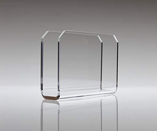 Agplex - Portatovaglioli piccolo in plexiglass - Porta tovaglioli da tavola in acrilico trasparente ideale per casa, bar, ristoranti