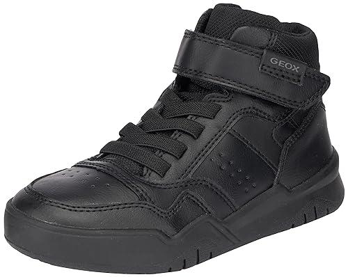 Geox J Perth Boy F, Scarpe da Ginnastica Bambini e Ragazzi, Nero, 32 EU