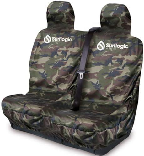 SURF LOGIC Waterproof Car Seat Cover Double Cover, Adulti Unisex, Camo (Multicolore), Taglia unica