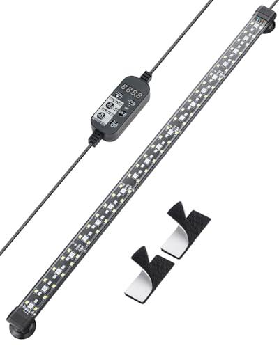 Pawfly Luce LED per acquario 24/7 luce per acquario con spettro completo brillante bianco blu rosso verde luci LED multicolore con modalità D/N singolo effetto timer e luminosità regolabile