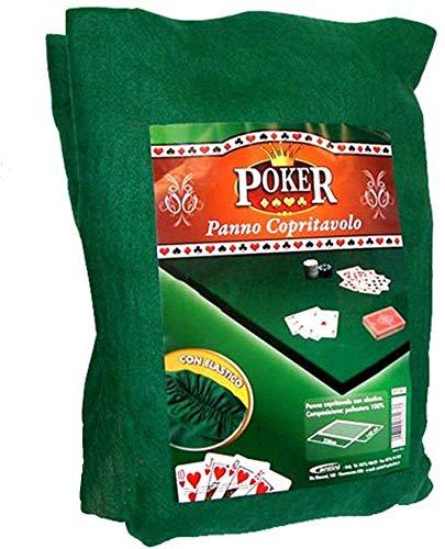 Aurora Store COPRITAVOLO Panno Poker Tappeto Tavolo Verde FICHES Giochi Carte 140x140cm