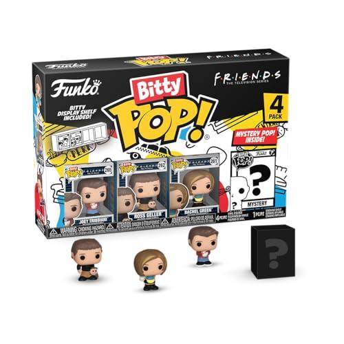 Funko Bitty Pop! Friends - Joey 4PK - Joey Tribbiani™, Ross Geller™, Rachel Green™ E una Mini Figura Misteriosa a Sorpresa - 0.9 Inch (2.2 Cm) da Collezione - Idea Regalo - Cake Topper