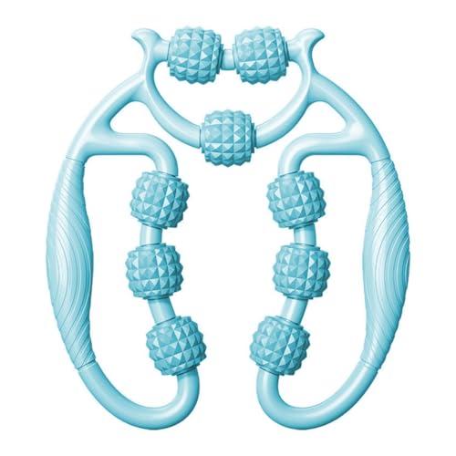 Rullo Muscolare per Gambe, Rullo Massaggio Muscolare Fitness,Muscolare Rullo 3D,Rulli Massaggianti per Muscoli 9 Ruote Massaggiatore Anticellulite per Collo Spalla, Ruotare Di 360 Gradi Senza Intoppi