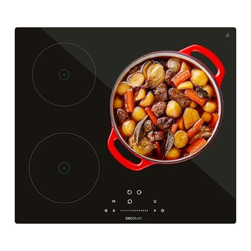 Cecotec Piastra a induzione 3 fuochi Bolero Squad I 3200. Potenica Max 7200 W con 9 Livelli di Potenza, Booster Function, Invisible Touch Slider Control, Blocco per Bambini