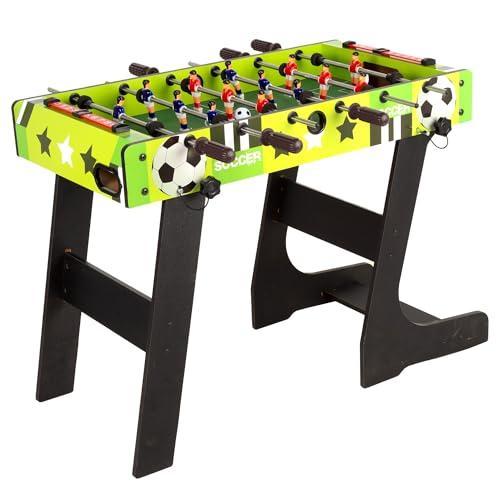 ColorBaby 85430 CB Games Calcio balilla per bambini Pieghevole, Gambe pieghevoli, 81 x 42 x 63 cm, 2 giocatori, Marcatori manuali, In Legno resistente, Giochi da tavolo, Calcio balilla per bambini, +6