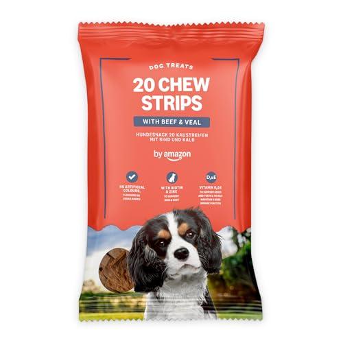 by Amazon - Snack per cane, 20 masticare strisce con manzo e vitello, 200 g