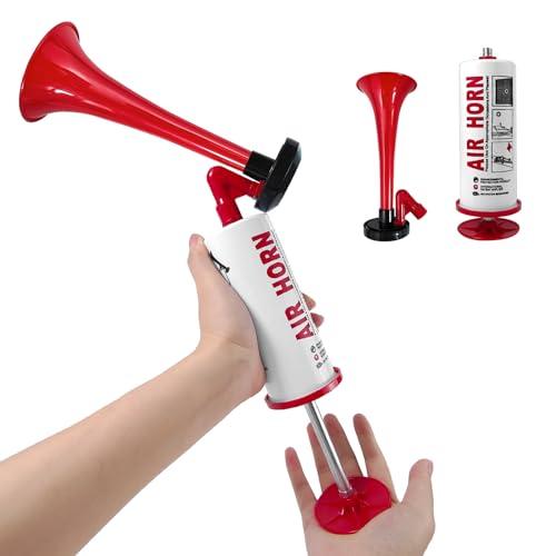 yuejuhe Tromba Stadio ad Aria Manuale, Trombetta da Stadio a Gas, Air Horn per Partite di Calcio, Eventi Sportivi, Nautica, Celebrazioni (Rosso)
