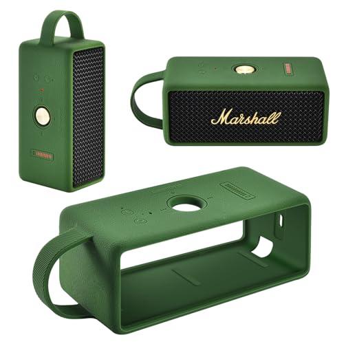 Yaowanguan Custodia in Silicone per Marshall Emberton III Bluetooth Altoparlante Portatile,Emberton 3rd Manicotto da Viaggio Portatile Borsa di Trasporto con Manico(Verde)