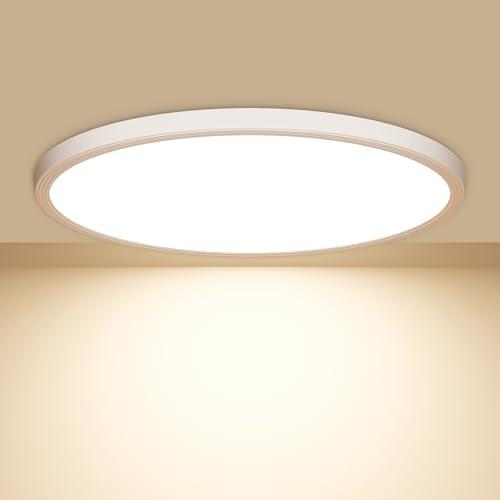 OUILA Ø22CM Plafoniera LED Soffitto, 18W 4000K Lampada da Soffitto Moderna 1600LM Plafoniera Camera da Letto per Corridoio, Cucina, Soggiorno, Ufficio, Garage, Cantina, Sala, Balcone - Bianco Naturale