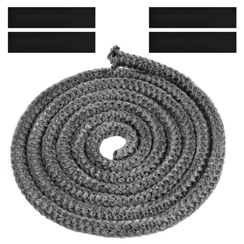 Flintronic Guarnizione per Porta Stufa, Fibra di Corda Ignifuga, Stufa a Pellet, Alta Temperatura, Nastro Isolante in Fibra, per Stufe, Tubi Di Forni, Porta del Forno, Camino(Φ12mm x 2.5m)
