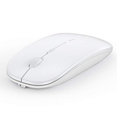 Anmck Mouse Wireless, Slim Wireless Mouse Silenzioso Mouse Senza Fili Mini con Nano Ricevitore Portatile Ricaricabile Mouse Wireless 2.4 G USB Wireless Mouse per PC Portatile Computer Cordless Mouse…