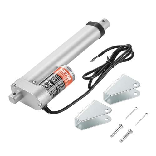 VEVOR Attuatore lineare 12V, 6 pollici Attuatore lineare ad alto carico 330 libbre/1500N, Attuatore di movimento lineare da 0,19