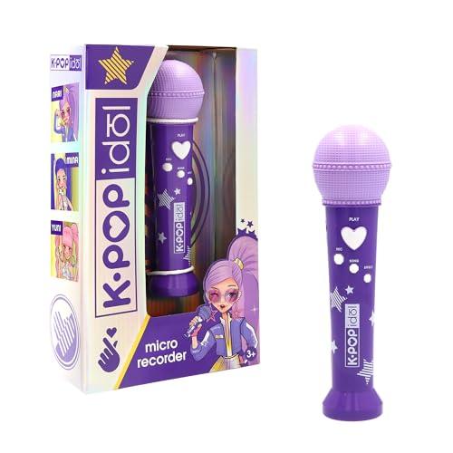 K POP IDOL Giocattolo musicale Microfono ispirato al K-pop con registrazione vocale e suoni integrati per un’esperienza di performance realistica Età 3+