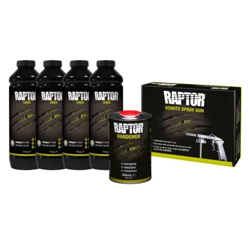 RAPTOR rivestimento protettivo KIT, 4 bottiglie 3,79 litri (incluso indurente), colorabile con pistola U-POL Standard UBS