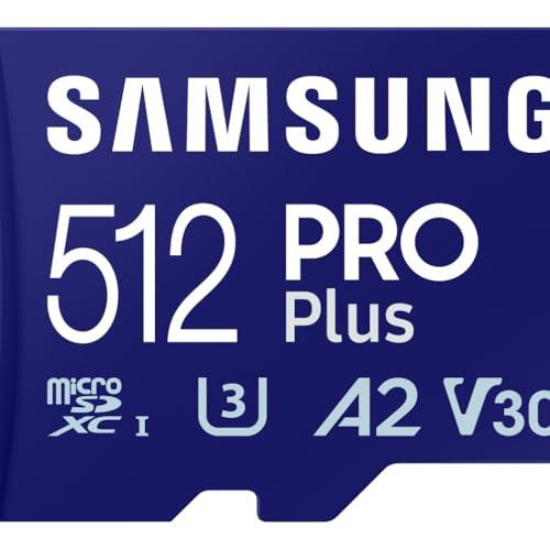 Samsung Memorie MB-MD512SA PRO Plus Scheda MicroSD da 512GB, UHS-I U3, Fino a 180 MB/s
