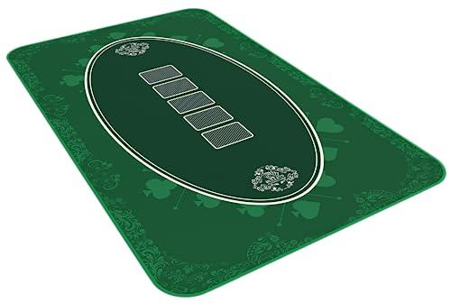 Bullets Playing Cards, Tappetino da Poker di Design Verde in 100 x 60cm, per Il Proprio Tavolo da Poker, Telo da Poker Deluxe, Tappeto da Poker, Tappeto da Poker, Tampone da Tavolo da Poker