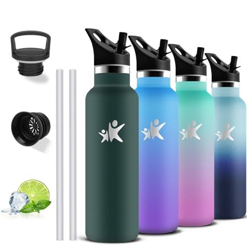 Borraccia Termica, Bottiglia Termica 750ml, Senza BPA, Bottiglia Termica Con filtro e Cannuccia, Borraccia Sportiva, Senza Perdite, Borracce per Campeggio, Viaggio, Fitness, Palestra, Escursionismo