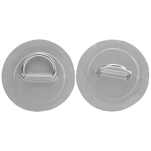 Pwshymi 2 Pezzi Marine con Fibbia Fissa Tavola da Pagaia con Anello a D per Kayak con Anello a D per Gommone con Anello a D con Cavo Elastico per Kayak(Grigio)