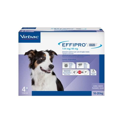 Virbac effripro duo cani di media taglia 10-20 kg; confezione da 4 pipette.
