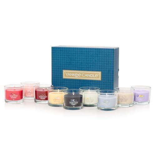 Confezione regalo di candele profumate Yankee Candle | Candele votive riempite | Mix di cera di miscela di soia | 9 pezzi | Regali perfetti per le donne