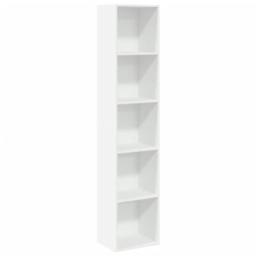 vidaXL Libreria Bianca 40x30x189 cm in Legno Multistrato, scaffale per Libri, scaffale, scaffale Contenitore, armadietto portaoggetti