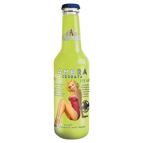 Abbondio, Ambra - la Cedrata, Bevanda Analcolica dal Gusto Agrumato e Frizzante, Ideale da Gustare da Sola con del Ghiaccio o Miscelata per Creare Drink, Bottiglia da 275 mL