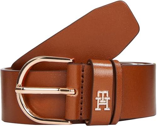 Tommy Hilfiger Donna Cintura Essential Effortless 3,5 con Fibbia ad Ardiglione, Marrone (Cognac), 75 cm